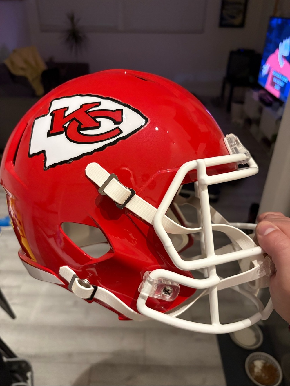 Kansas City Chiefs Red FULL SIZE Football Helmet SPEED
